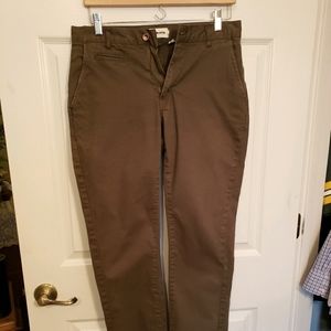 Taylor Stitch Dark Green Slim Chinos